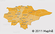 Political Shades 3D Map of Mopti, cropped outside