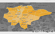 Political Shades 3D Map of Mopti, darken, desaturated