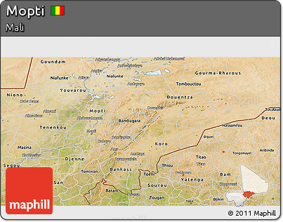 Satellite 3D Map of Mopti