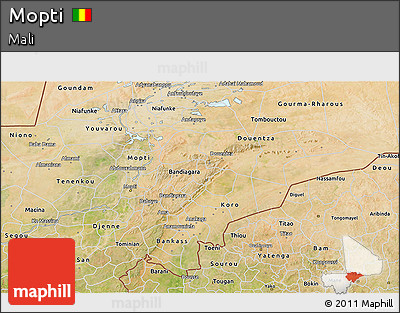 Satellite 3D Map of Mopti