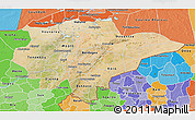 Satellite 3D Map of Mopti, political shades outside