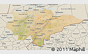 Satellite 3D Map of Mopti, shaded relief outside