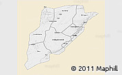 Classic Style 3D Map of Bandiagara, single color outside