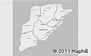 Gray 3D Map of Bandiagara, single color outside