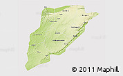 Physical 3D Map of Bandiagara, cropped outside