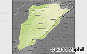 Physical 3D Map of Bandiagara, darken, desaturated