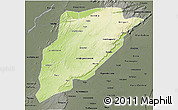 Physical 3D Map of Bandiagara, darken, semi-desaturated