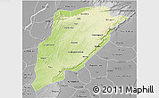 Physical 3D Map of Bandiagara, desaturated