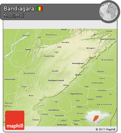 Physical 3D Map of Bandiagara
