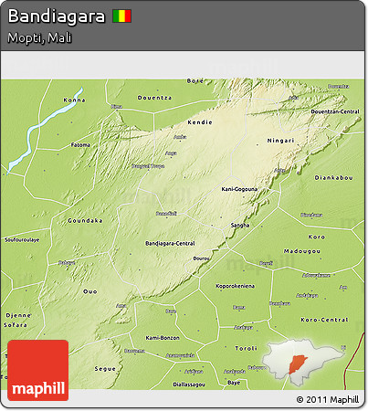 Physical 3D Map of Bandiagara
