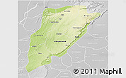 Physical 3D Map of Bandiagara, lighten, desaturated
