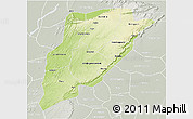 Physical 3D Map of Bandiagara, lighten, semi-desaturated