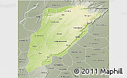 Physical 3D Map of Bandiagara, semi-desaturated