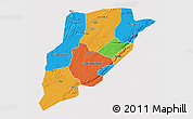 Political 3D Map of Bandiagara, cropped outside