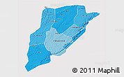 Political Shades 3D Map of Bandiagara, cropped outside