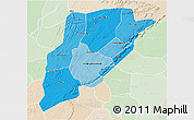 Political Shades 3D Map of Bandiagara, lighten