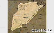 Satellite 3D Map of Bandiagara, darken