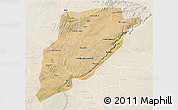 Satellite 3D Map of Bandiagara, lighten