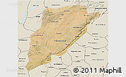 Satellite 3D Map of Bandiagara, shaded relief outside