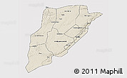 Shaded Relief 3D Map of Bandiagara, cropped outside