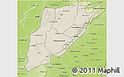 Shaded Relief 3D Map of Bandiagara, physical outside