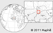 Blank Location Map of Dourou