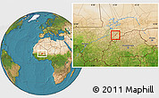 Satellite Location Map of Dourou