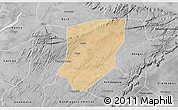 Satellite 3D Map of Kendie, desaturated