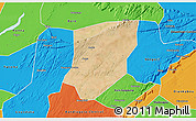 Satellite 3D Map of Kendie, political outside