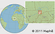 Savanna Style Location Map of Kendie, highlighted parent region