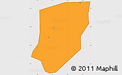 Political Simple Map of Kendie, cropped outside