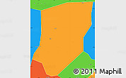 Political Simple Map of Kendie