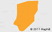 Political Simple Map of Kendie, single color outside