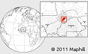 Blank Location Map of Bandiagara, highlighted parent region