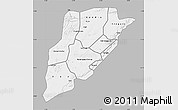Gray Map of Bandiagara, single color outside