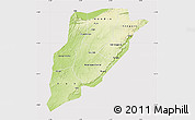 Physical Map of Bandiagara, cropped outside