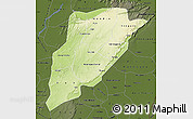 Physical Map of Bandiagara, darken