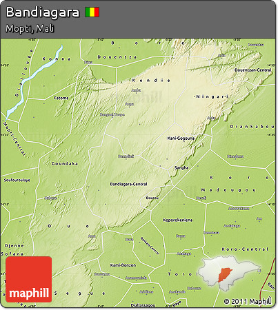 Physical Map of Bandiagara
