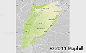Physical Map of Bandiagara, lighten, desaturated