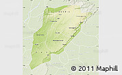 Physical Map of Bandiagara, lighten