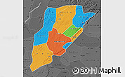 Political Map of Bandiagara, darken, desaturated