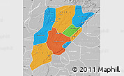Political Map of Bandiagara, lighten, desaturated