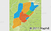 Political Map of Bandiagara, physical outside