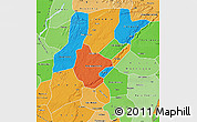 Political Map of Bandiagara, political shades outside