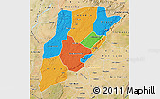 Political Map of Bandiagara, satellite outside