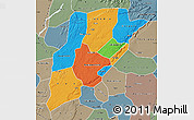 Political Map of Bandiagara, semi-desaturated