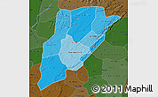 Political Shades Map of Bandiagara, darken
