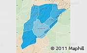 Political Shades Map of Bandiagara, lighten