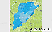 Political Shades Map of Bandiagara, physical outside