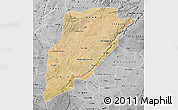 Satellite Map of Bandiagara, desaturated